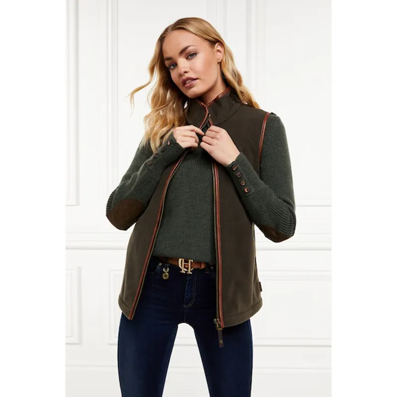 Holland Cooper Country Fleece Gilet - Khaki-1